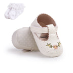 Sapato Infantil Feminino Bordado Florzinhas