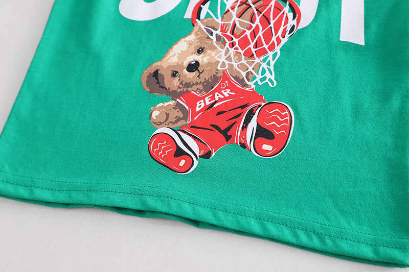 Conjunto Infantil Masculino Ursinho Basquete