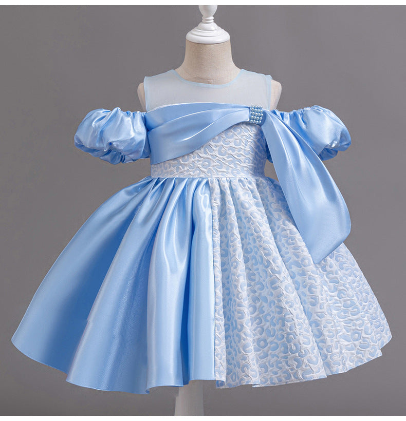Vestido Infantil De Festa Luxo Manguinha Caída