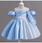 Vestido Infantil De Festa Luxo Manguinha Caída