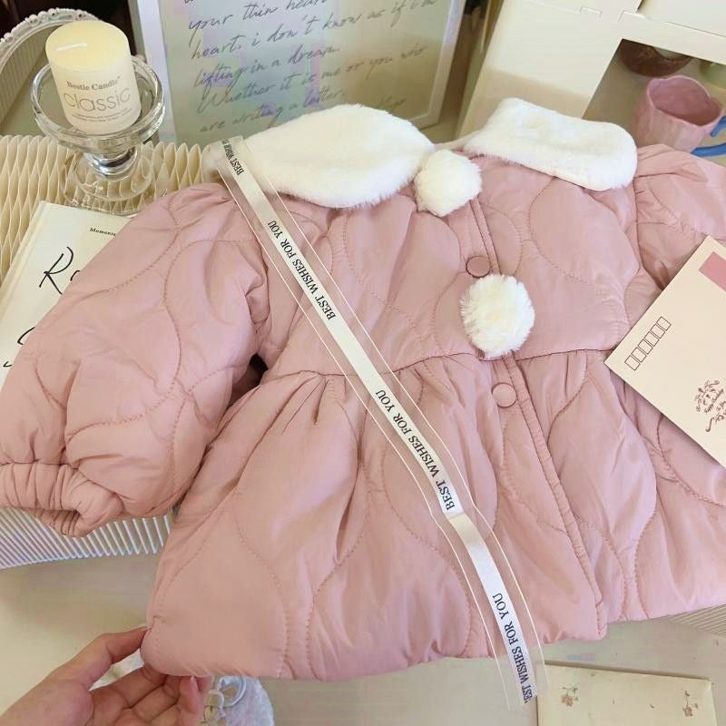 Casaco Infantil Feminino Rosa Coelhinho