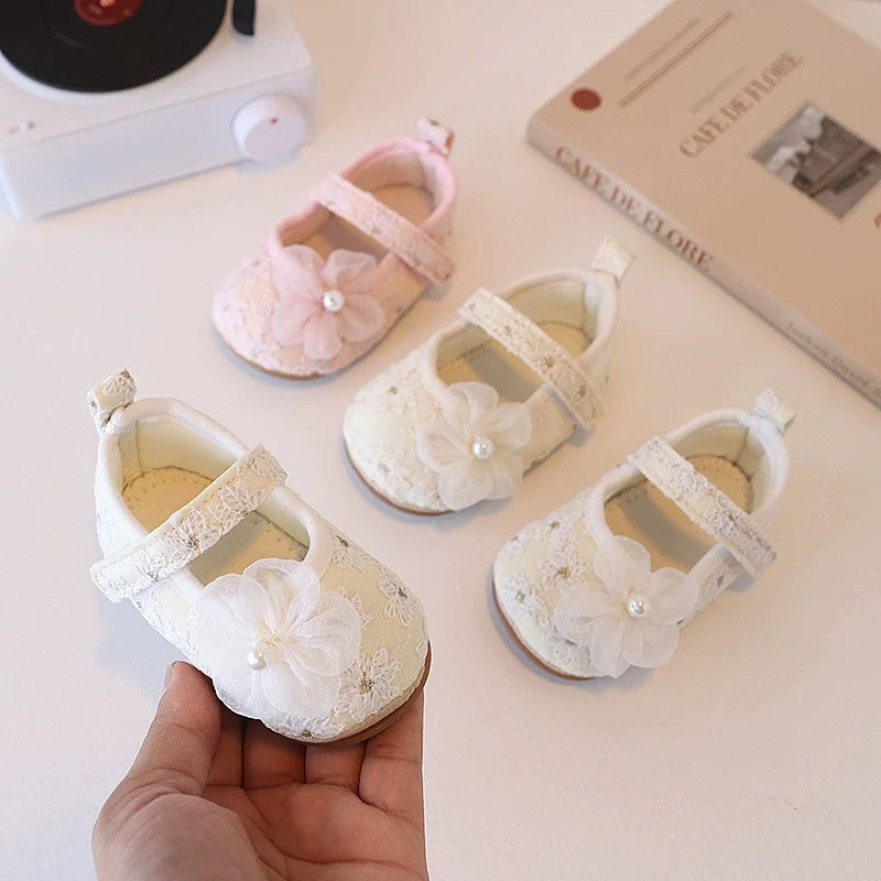 Sapato Infantil Feminino Renda Florzinha