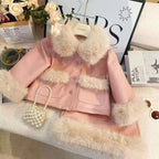 Conjunto Infantil Rosa Plush Inverno