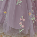 Vestido de Festa Tule Floral