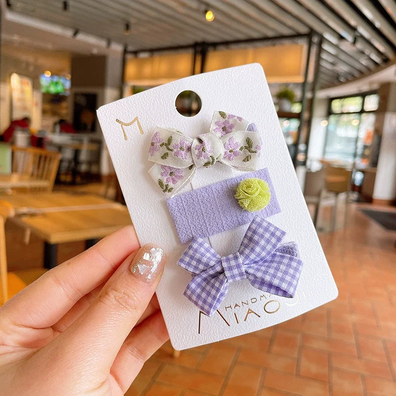 Kit Infantil de Presilhas Roxo