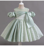 Vestido Infantil De Festa Luxo Manguinha Caída