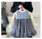 Vestido Infantil Lacinhos + Manga Longa
