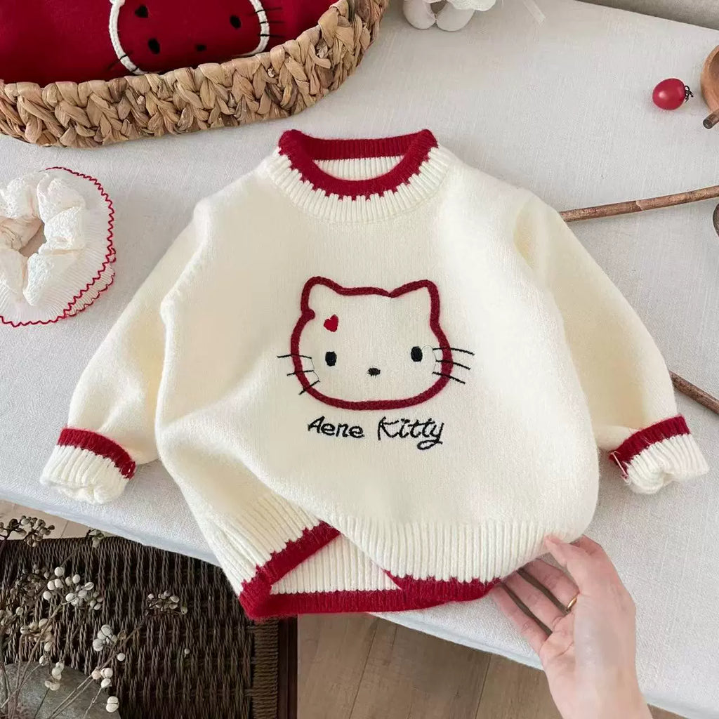 Blusa Infantil Tricô Hello Kity