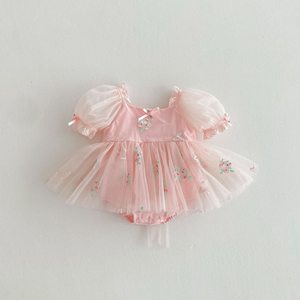 Vestido Infantil Tule Florzinhas