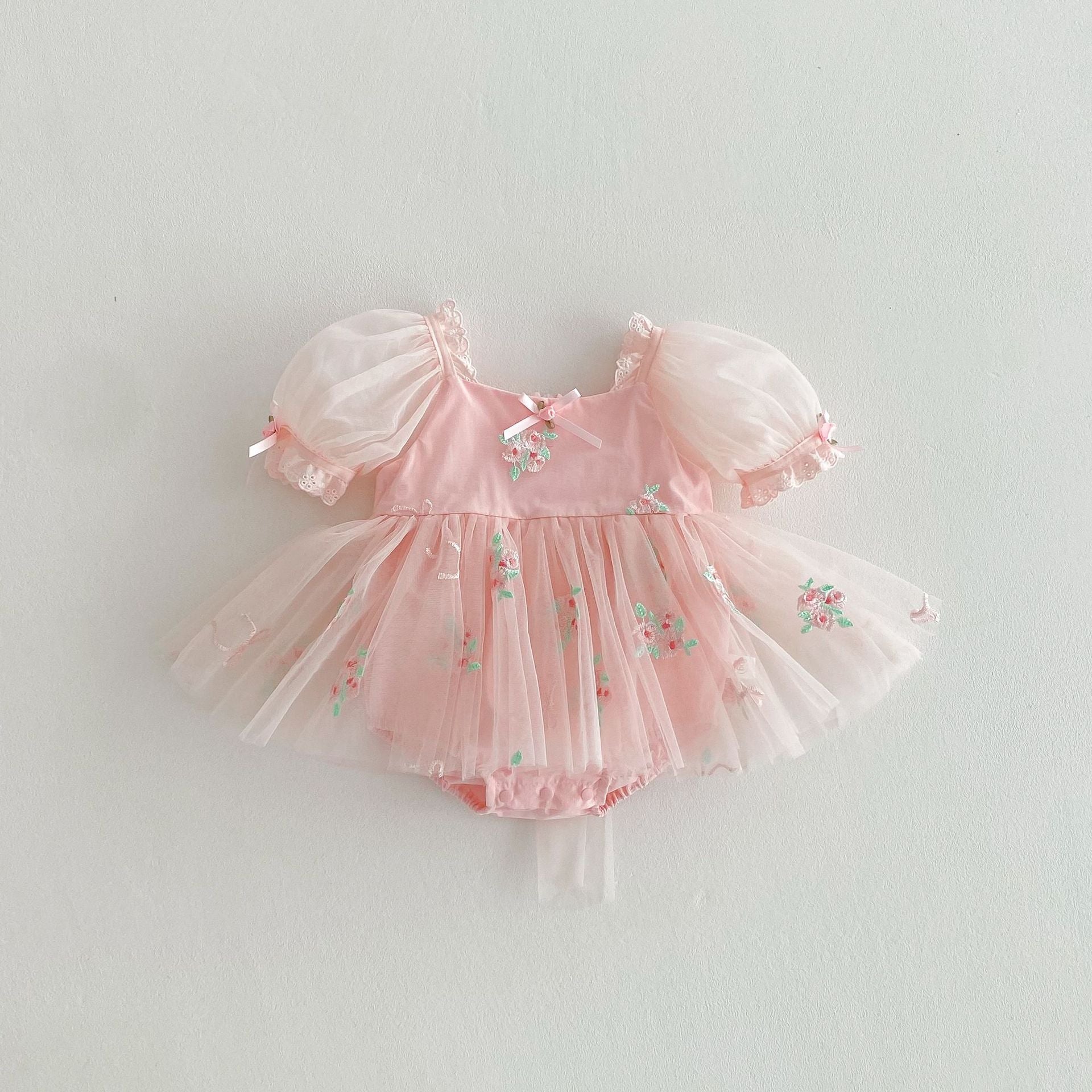 Vestido Infantil Tule Florzinhas