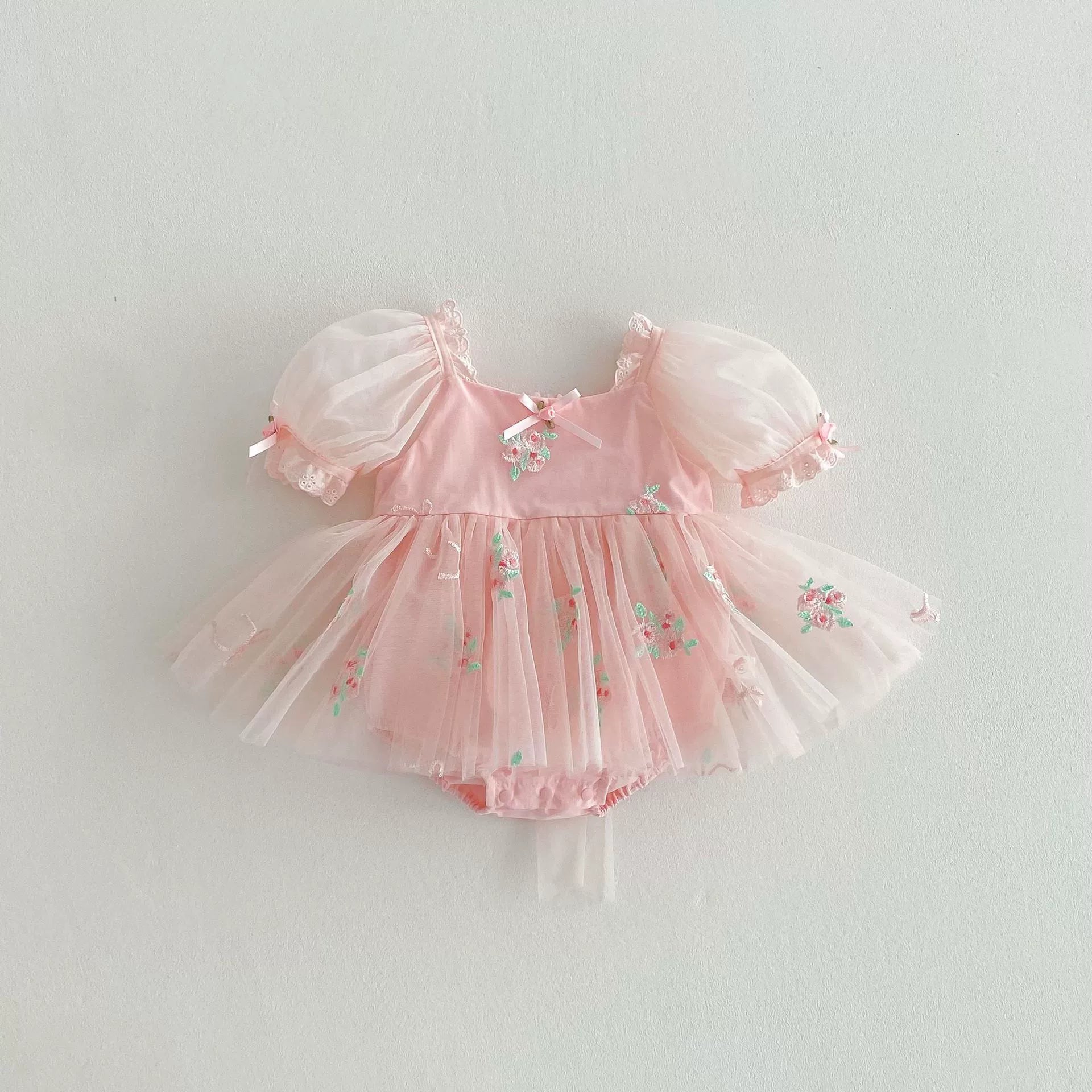 Vestido Infantil Tule Florzinhas