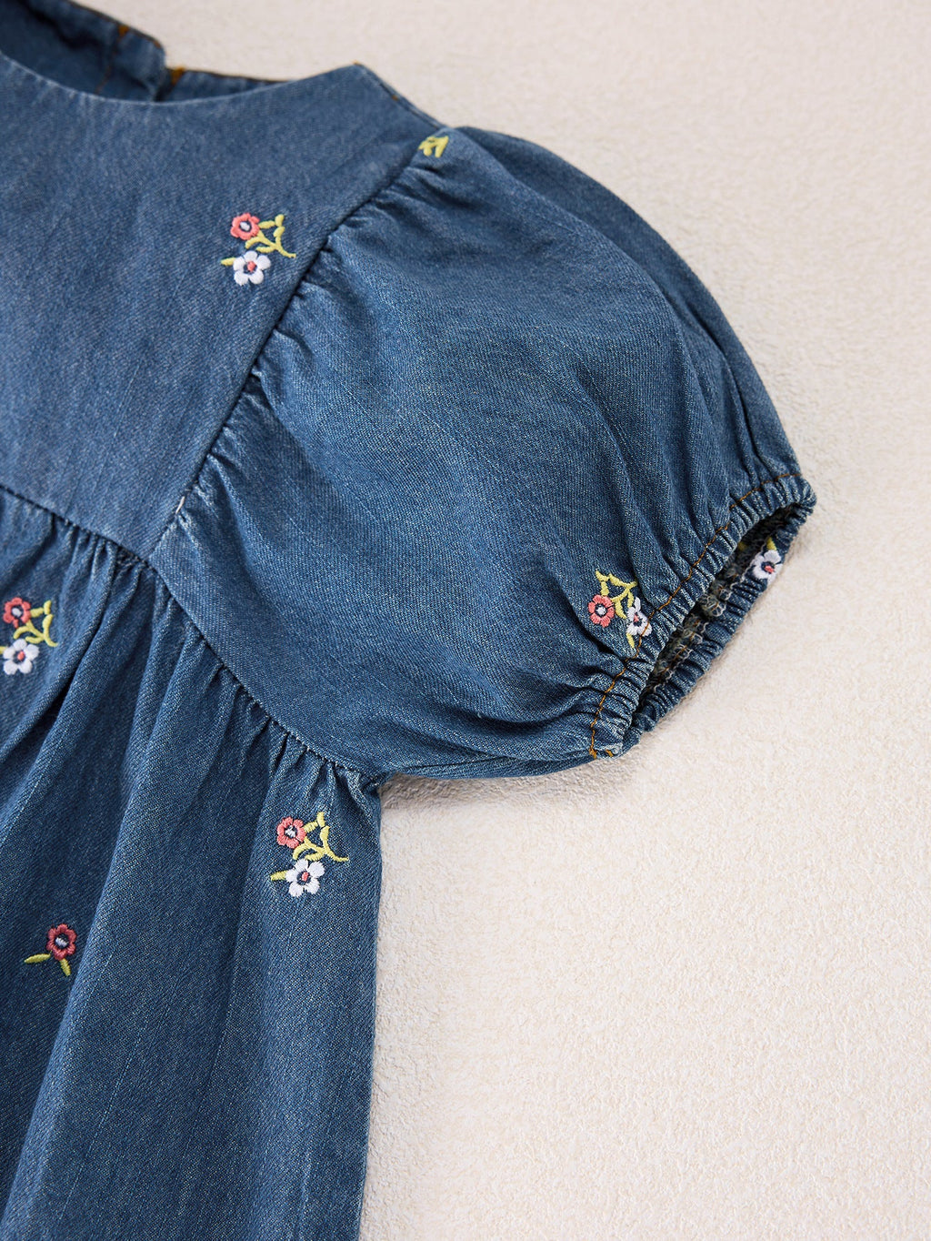 Vestido Jeans Florzinhas