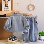 Conjunto Infantil Masculino Jeans 3 Peças