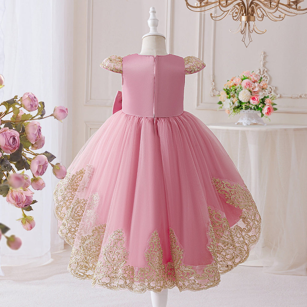 Vestido de Festa Rendado com Laço