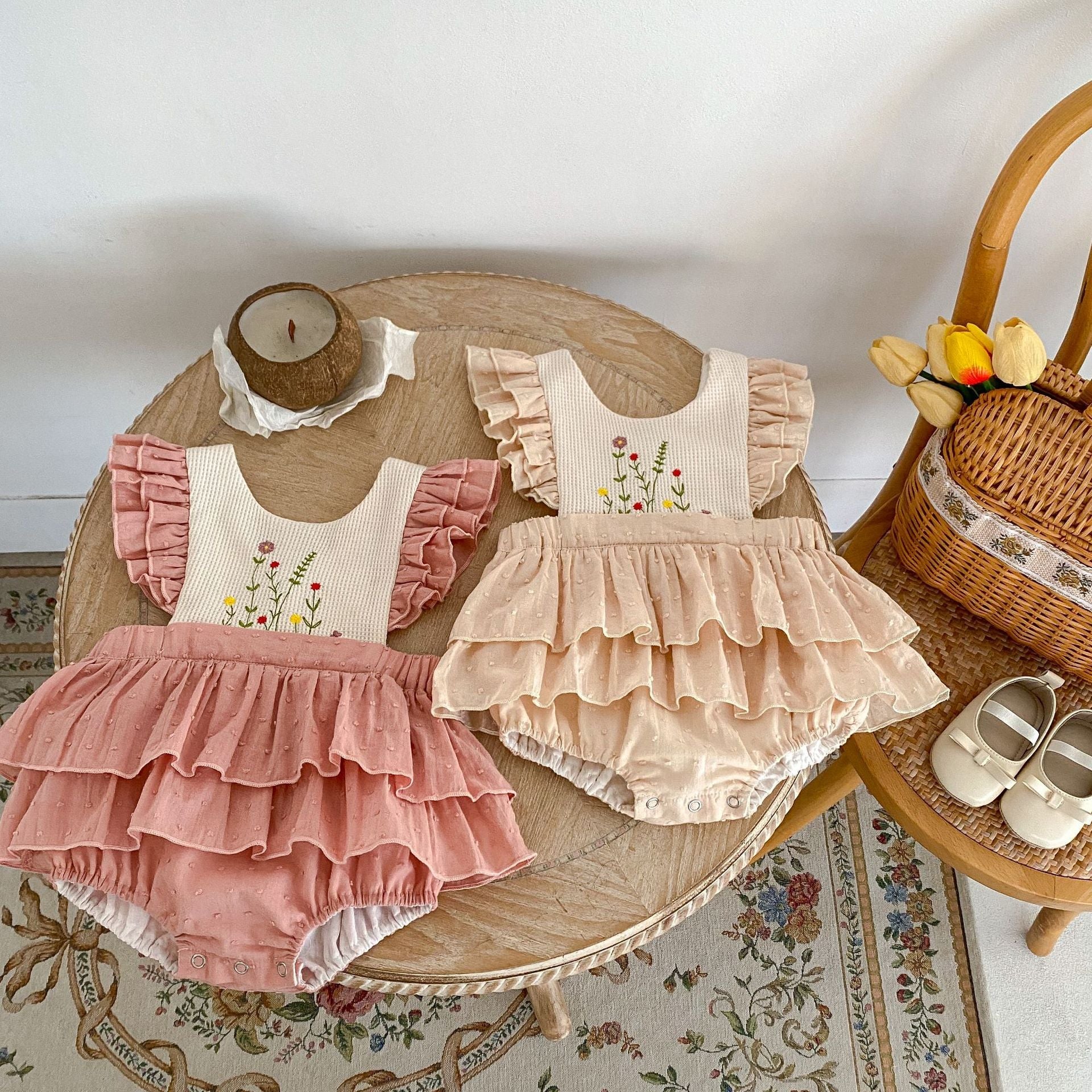 Body Infantil Feminino Florzinhas Camadas