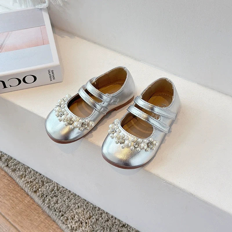 Sapato Infantil Feminino Pérolas