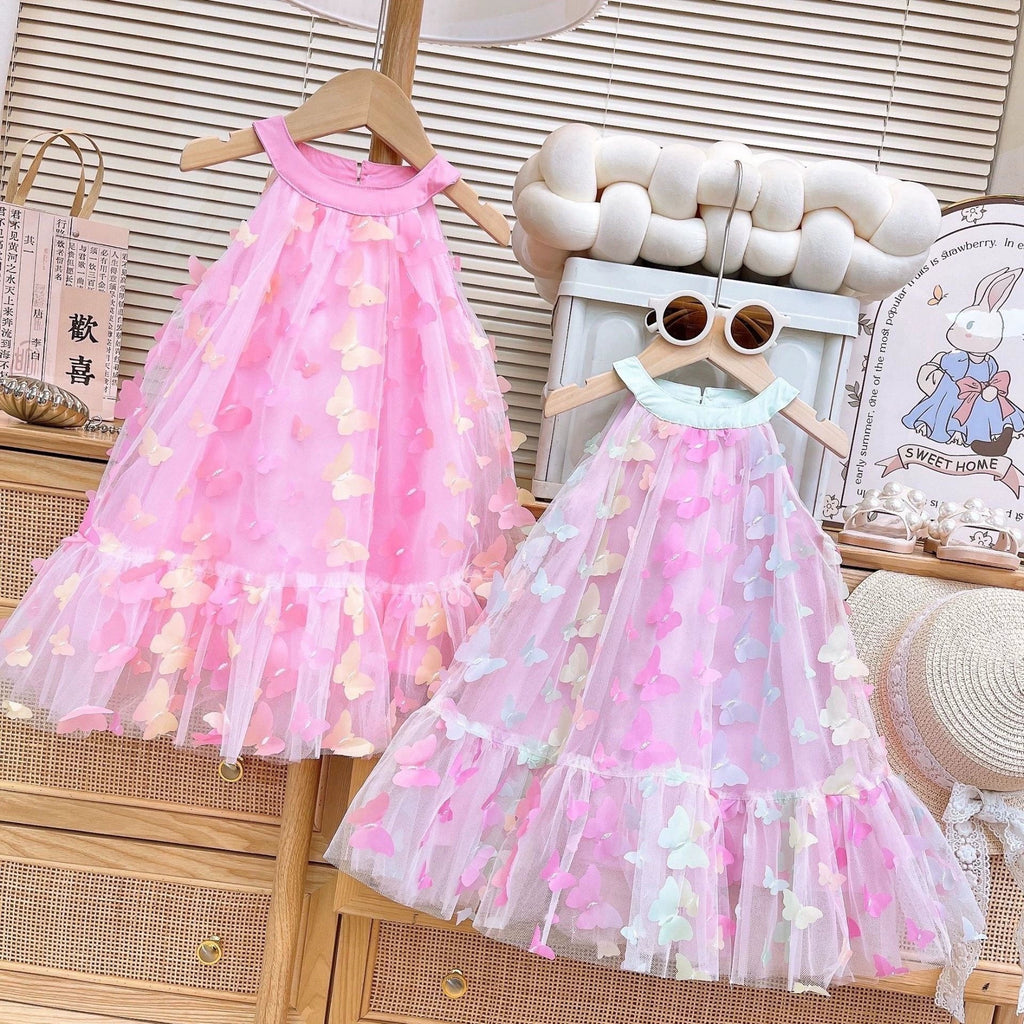 Vestido Infantil Tule Borboletinhas