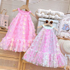 Vestido Infantil Tule Borboletinhas