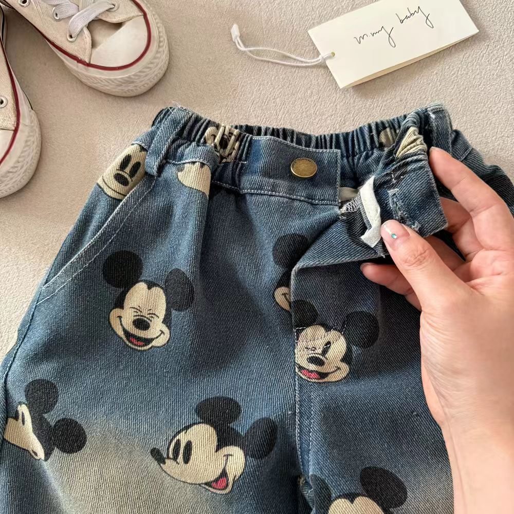 Calça Infantil Jeans Mickey