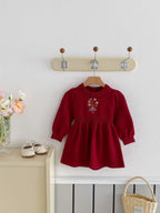Vestido Infantil de Tricô com Florzinha