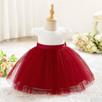 Vestido de Festa Renda e Saia Tule