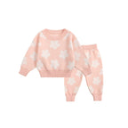 Conjunto Infantil Tricô Florzinhas