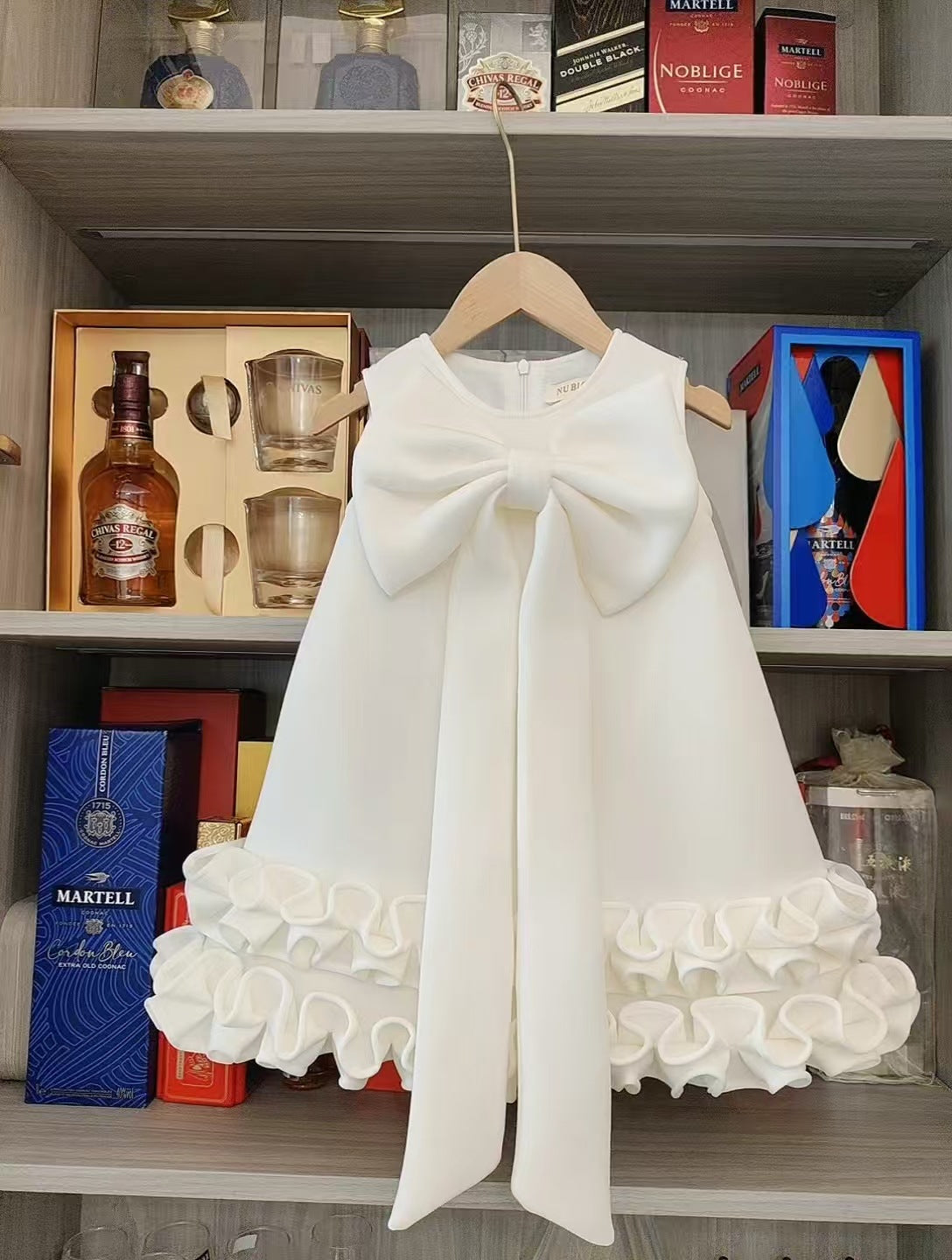 Vestido Infantil Barra Babados e Laço
