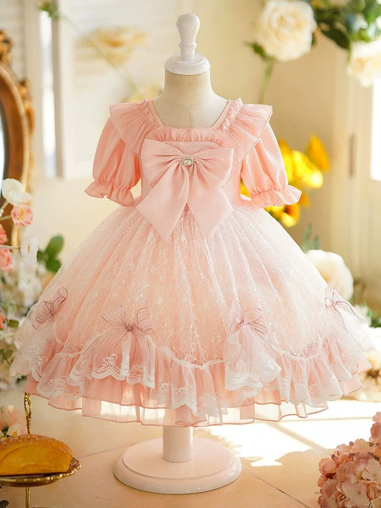 Vestido Infantil de Festa Laços