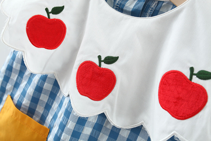 Vestido Infantil Xadrez Maçazinha