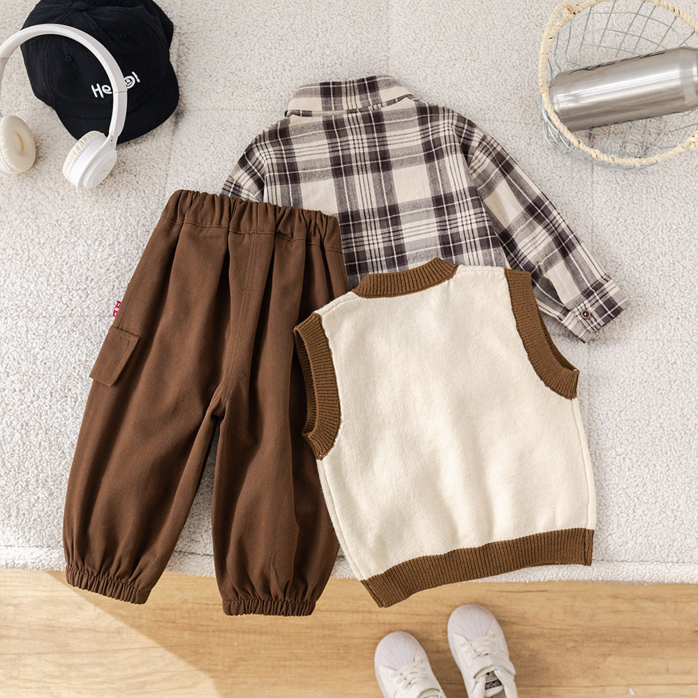 Conjunto Infantil 3 Peças Xadrez Ursinho