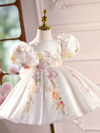 Vestido Infantil de Festa Flores Bufante