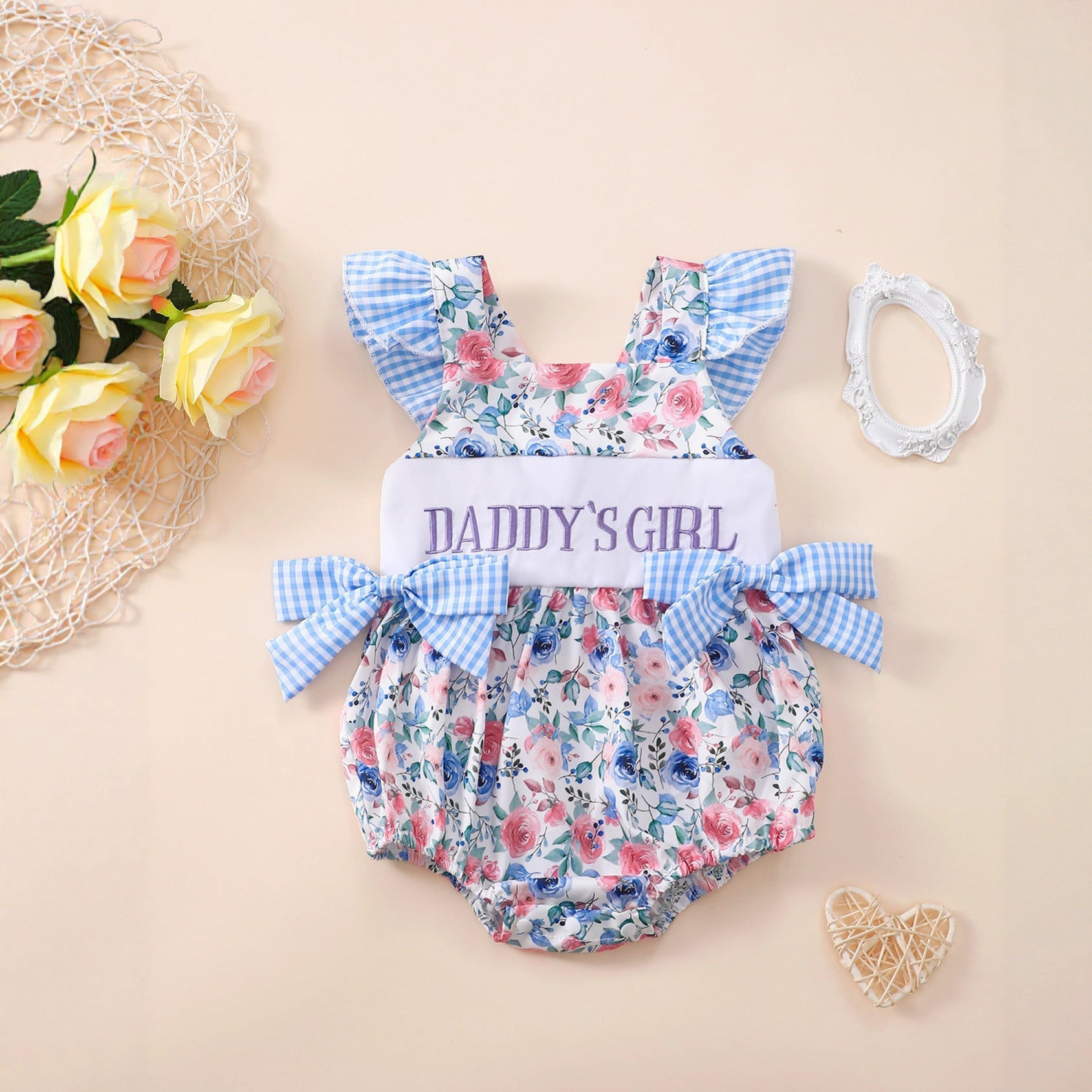 Body Infantil Floral Daddy´s Girl