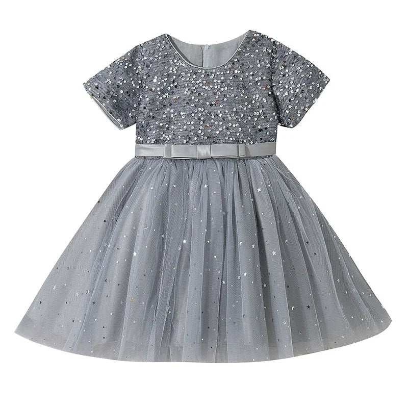 Vestido Infantil De Festa Lantejoulas