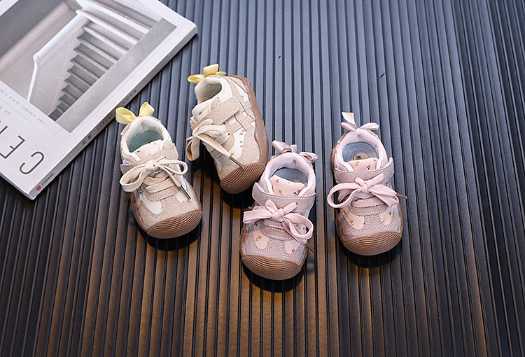 Tênis Infantil Feminino Florzinhas com Velcro