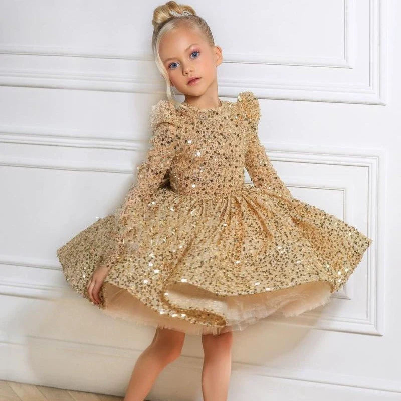 Vestido de Festa Lantejoulas Brilhante