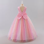 Vestido Infantil de Festa Longo Flores