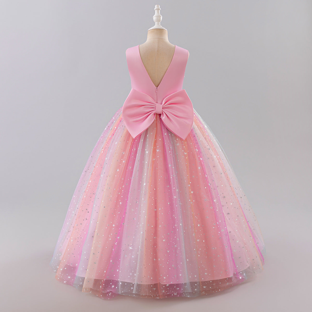 Vestido Infantil de Festa Longo Flores