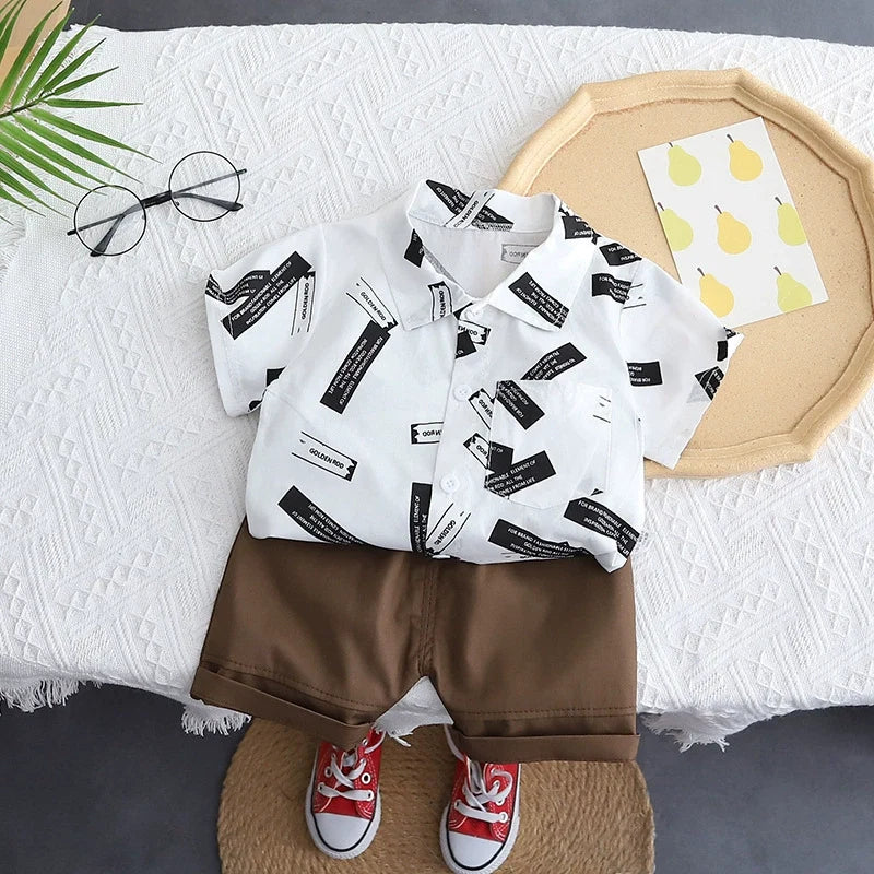 Conjunto Infantil Masculino Camisa Estampas