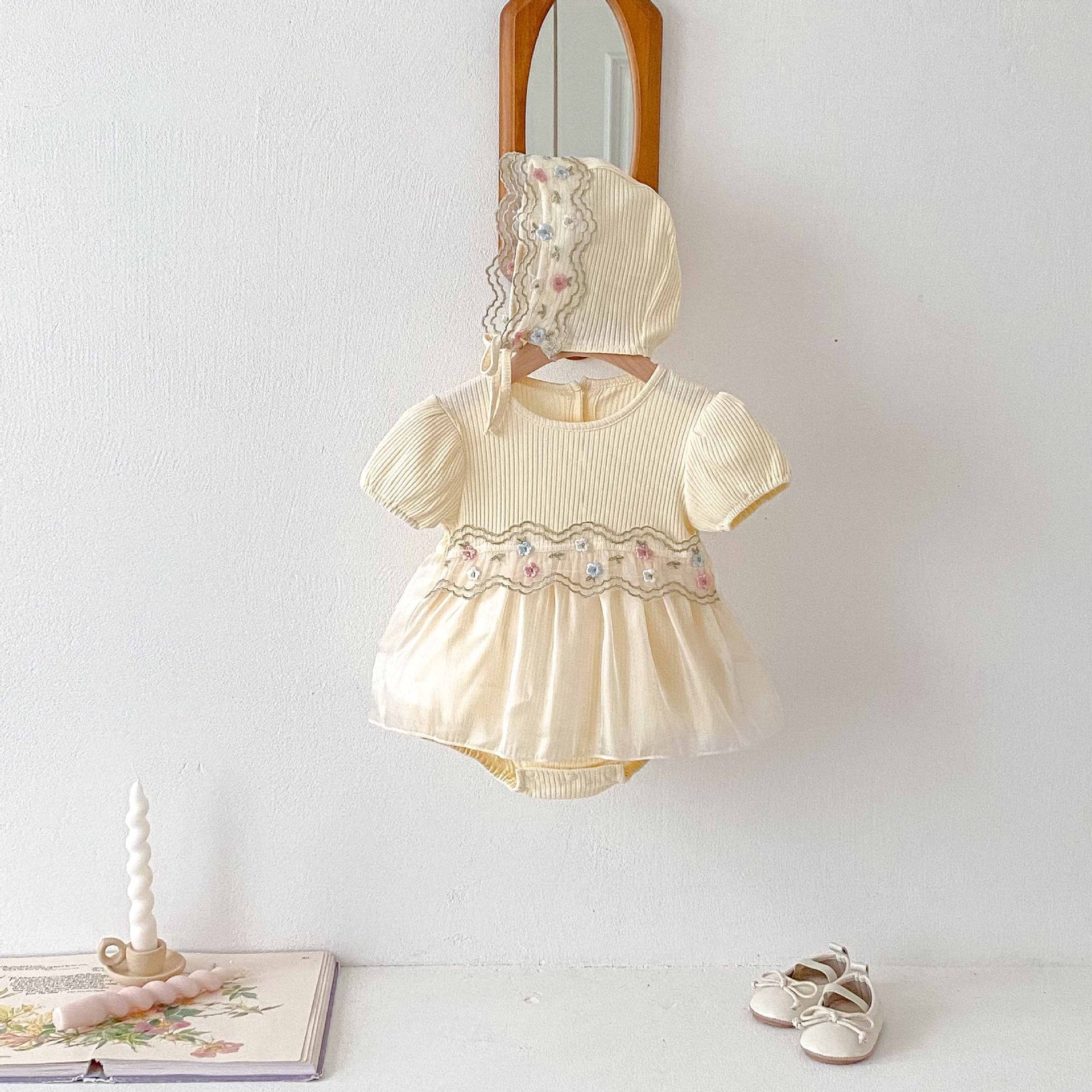 Body Infantil Feminino Florzinhas e Tule