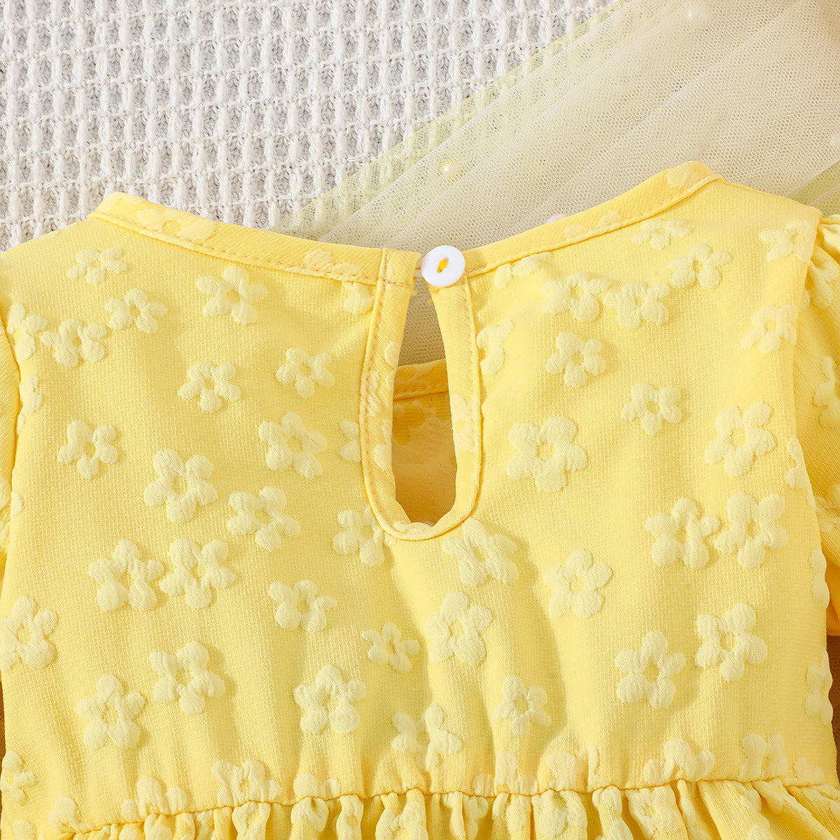 Vestido Infantil Amarelo Florzinhas