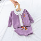 Conjunto Infantil Feminino Bordado Flores
