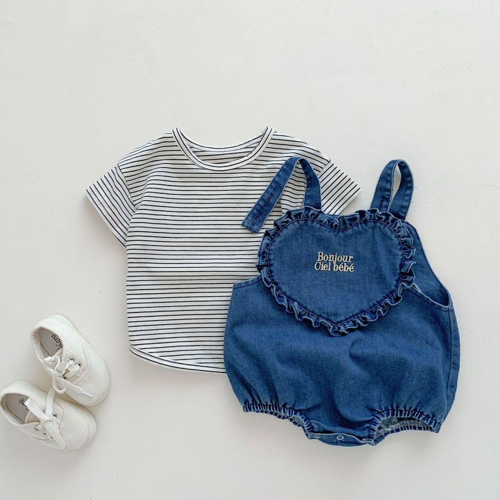 Body Infantil Jeans Love