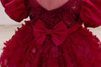 Vestido de Festa Infantil Borboletas e Laço