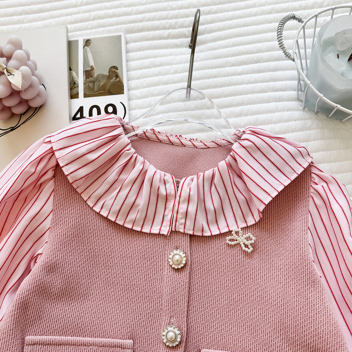Conjunto Infantil Feminino Babadinhos Botões de Pérolas