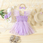 Vestido Infantil Tule  Estrelinhas