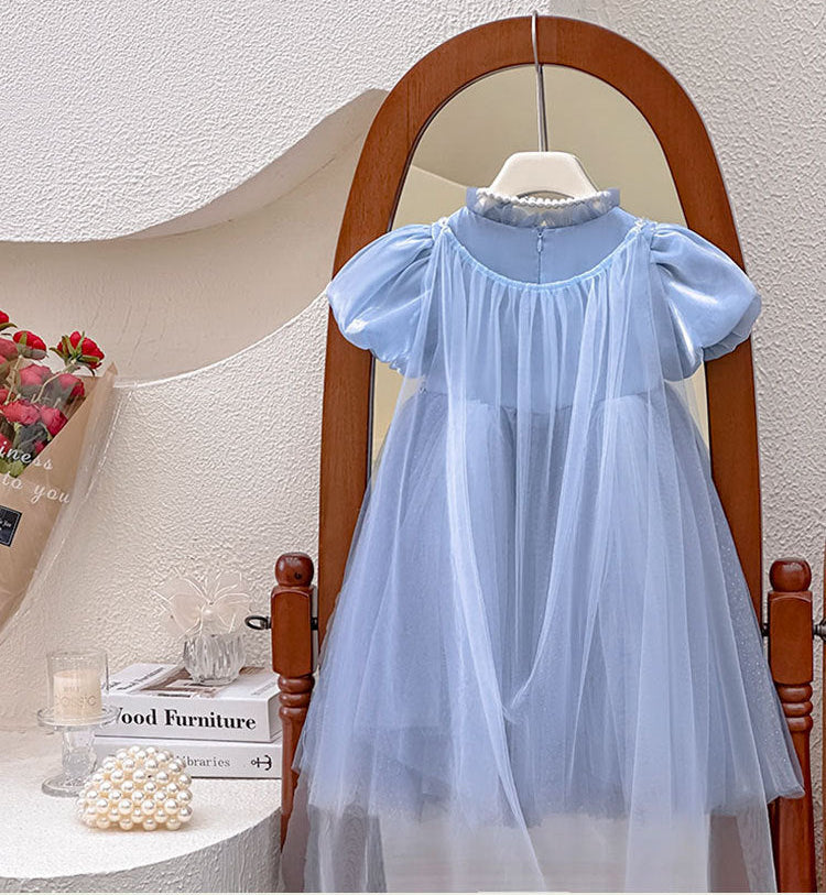 Vestido Infantil Azul Princesa