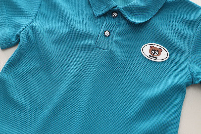 Conjunto Infantil Masculino Gola Polo Urso