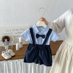 Conjunto Infantil Jardineira Gravatinha