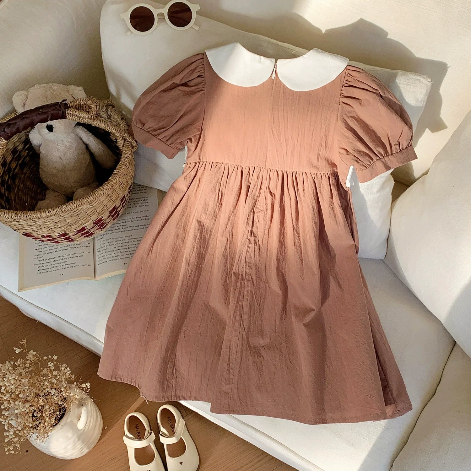 Vestido Infantil Marrom Ursinhos
