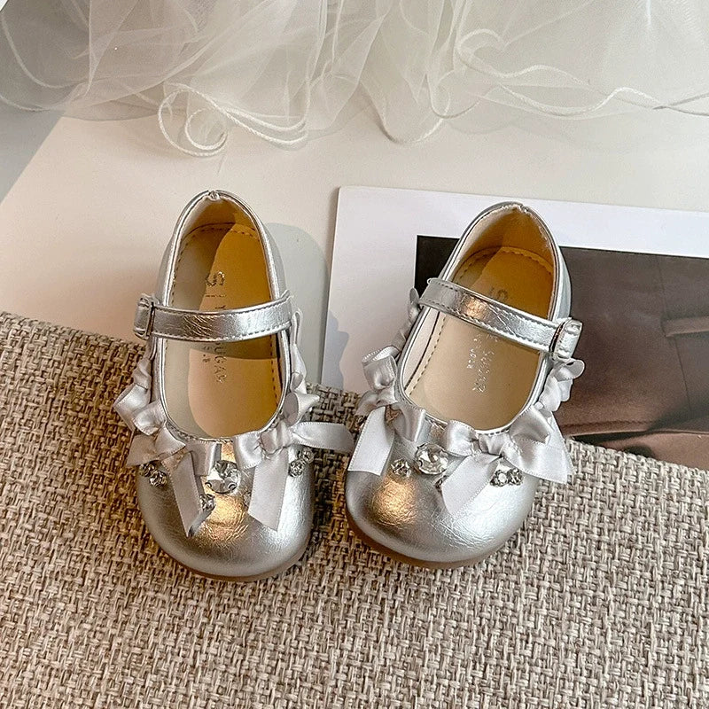 Sapato Infantil Feminino Pedras e Lacinhos